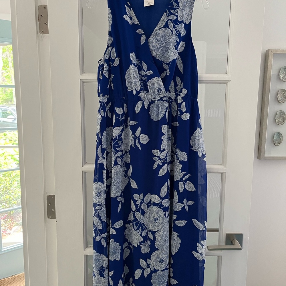 Soma Floral Blue and White Maxi Dress